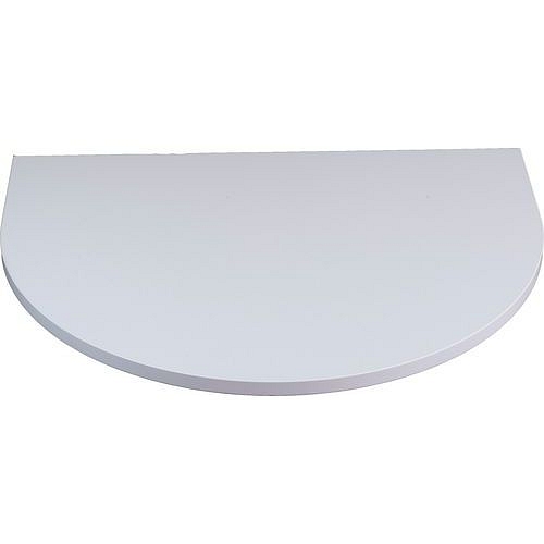 Deska jednacího stolu Combi, 80 x 60 cm, 1/2 kruh, šedá