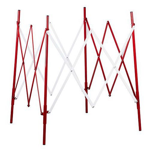 Čtvercová kovová mobilní zábrana, skládací, 1 000 x 100 cm