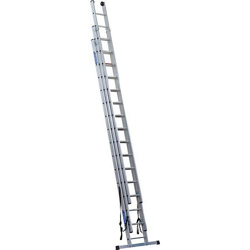 Výsuvný hliníkový žebřík PROFI, 3 x 15 příček