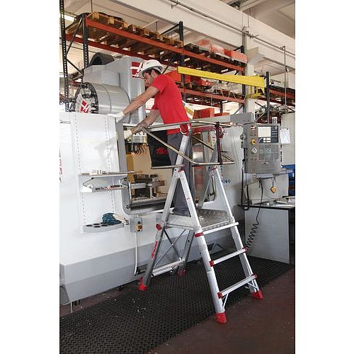 Teleskopický hliníkový plošinový žebřík, 5 stupňů