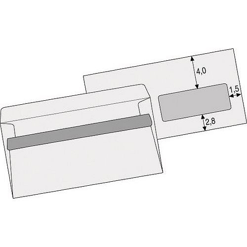 Obálka samolepicí s okénkem, bílá