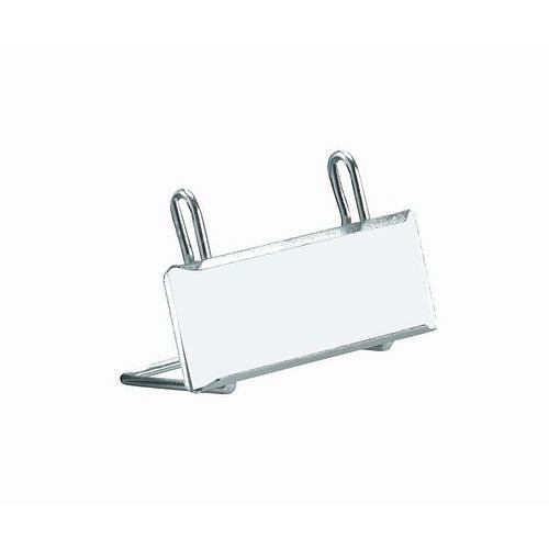 Kovové držáky etiket na drátěné boxy, 93 x 40 mm