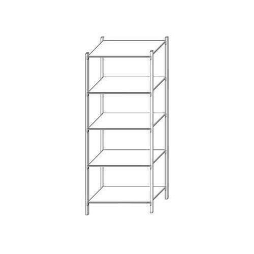 Regál na pneumatiky, základní, 300 x 100 x 40 cm, 5 pater