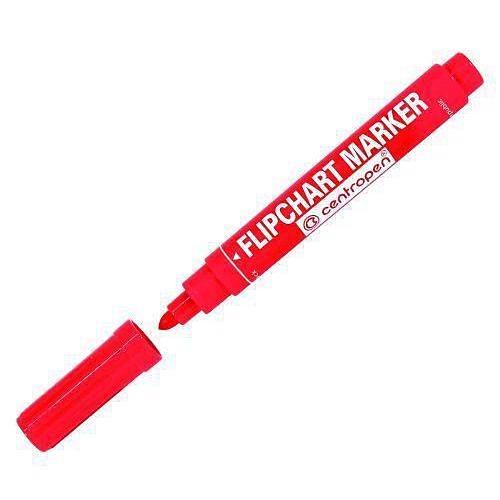 Značkovač Centropen 8550, 10 ks, červený