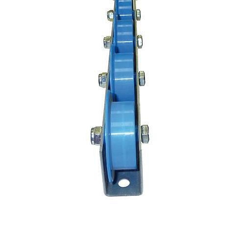 Univerzální kladičková lišta, plast, šířka 41 mm, rozteč 75 mm, nosnost 10 kg