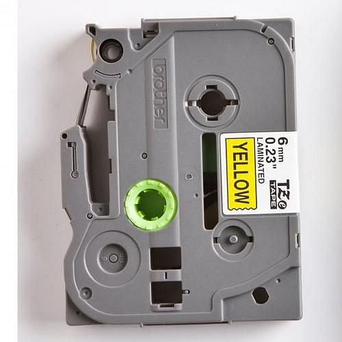 Páska TZ pro Brother PT, šířka 6 mm, žlutá