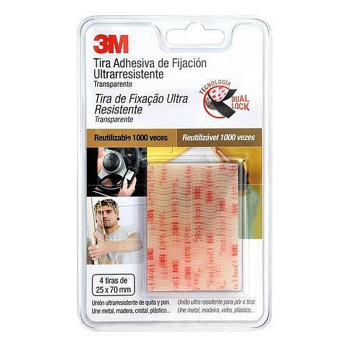 Samolepicí suché zipy Dual-Lock, transparentní