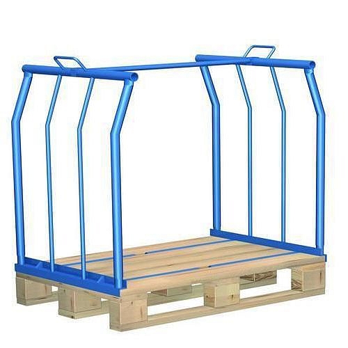 Paletový nástavec, typ 66, modrý, 100 x 120 x 80 cm