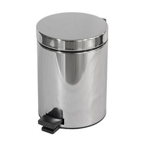 Kovový odpadkový koš Merida Clean, objem 5 l, lesklý nerez