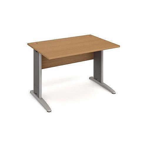 Kancelářský stůl Cross, 120 x 80 x 75,5 cm, rovné provedení, dezén buk