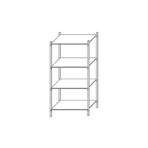 Regál na pneumatiky, základní, 250 x 150 x 40 cm, 4 patra