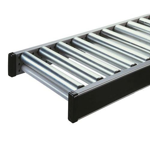 Válečkové dopravníky s ocelovými válečky, šířka 620 mm, délka 3 m, rozteč 100 mm