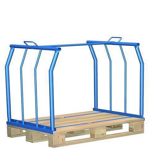 Paletový nástavec typ 66, modrý, 80 x 120 x 80 cm