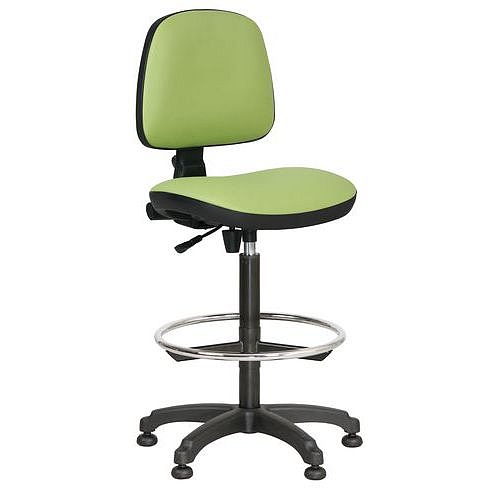 Zvýšená pracovní židle Monako plus s kluzáky, zelená
