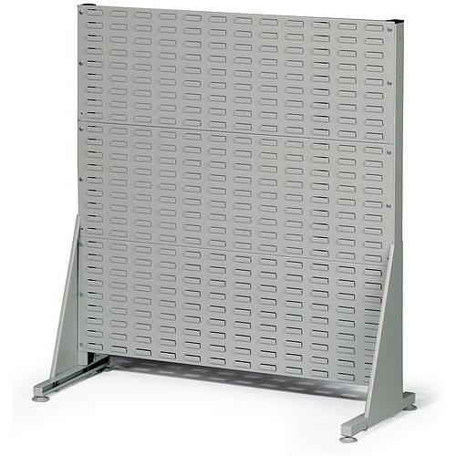 Jednostranný PERFO regál, výška 112 cm, šedý