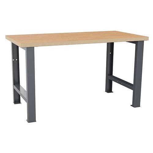 Dílenský pracovní stůl LISTA, 1500x750x840mm, nosnost 600 kg, tmavě šedá