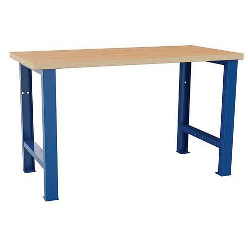 Dílenský pracovní stůl LISTA, 1500x700x890mm, tmavě modrá