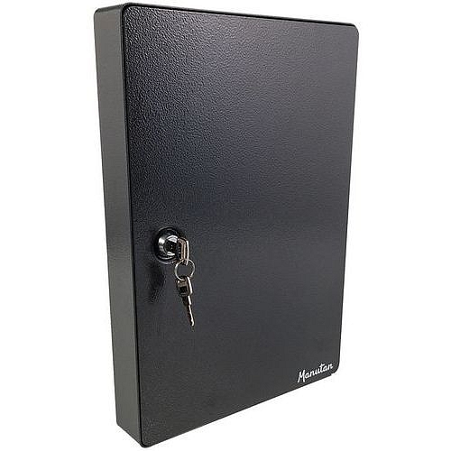 Skříňka na klíče Manutan Expert, 60 háčků, tmavě šedá