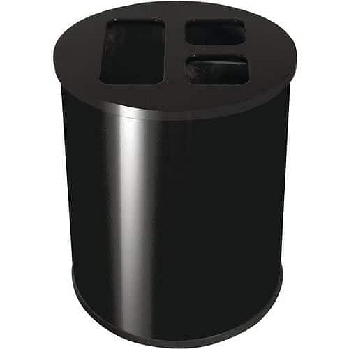 Odpadkový koš na tříděný odpad, 40 l , kovový, černý
