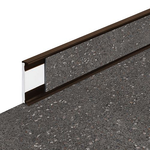 Podlaha Fortelock Business, dezén Galibier, soklová lišta, spára hnědá