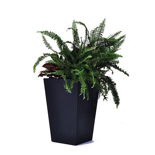 Květináč Rattan S, 55,4 l, antracit
