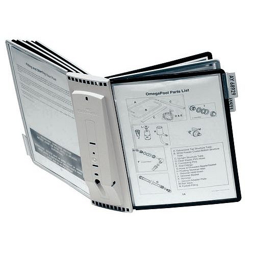 Nástěnný držák na dokumenty Sherpa, černé kapsy, 10 kapes - Durable