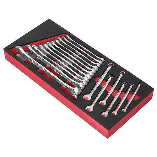 Pěnový organizér Facom se 17 dílnou sadou kombinovacých klíčů OGV