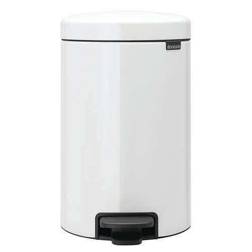 Odpadkový koš s nožním pedálem NewIcon 12 l bílý s kovovou vložkou