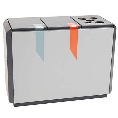 Odpadkový koš RecycloStar 3 s přihrádkou na kelímky