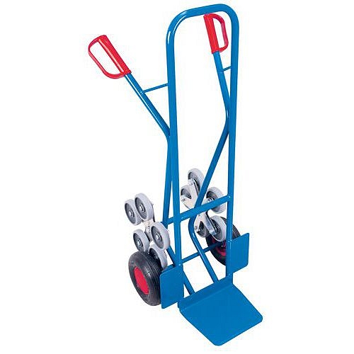 Schodišťový rudl RU251, do 200 kg, s nafukovacími koly, modrý