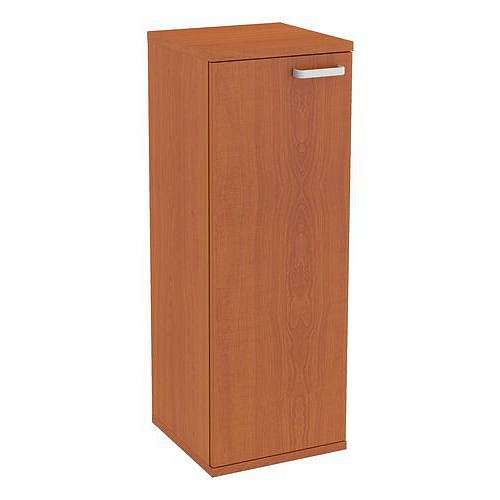 Střední úzká skříň Abonent, 113 x 40 x 40 cm, s dvířky - levé provedení, dezén třešeň Oxford