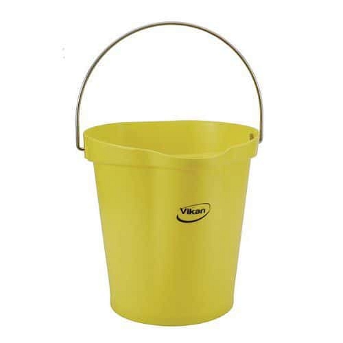 Plastový kbelík s výlevkou, vhodný pro potraviny, 12 l, žlutá