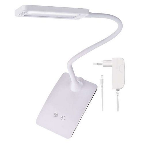 LED stolní lampa Eddy, bílá