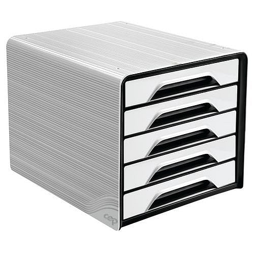 Zásuvkový box Smoove CEP, 5 zásuvek, bílá/černá