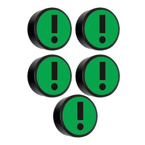 Kulatý magnet s vykřičníkem Smit Visual, zelený