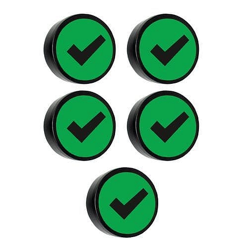 Kulatý magnet s háčkem Smit Visual, zelený