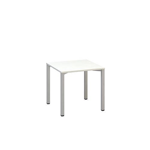 Kancelářský stůl Alfa 200, 80 x 80 x 74,2 cm, rovné provedení, dezén bílá, RAL9022
