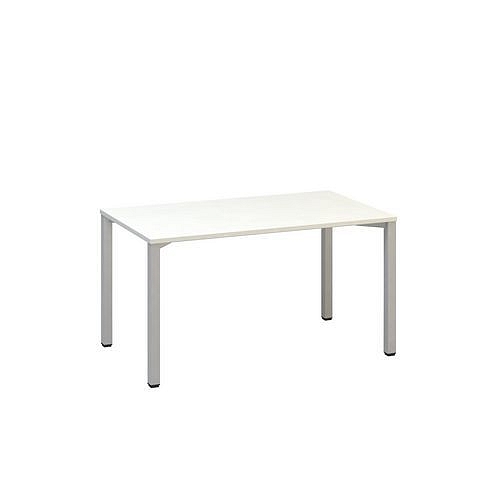 Kancelářský stůl Alfa 200, 140 x 80 x 74,2 cm, rovné provedení, dezén bílá, RAL9022