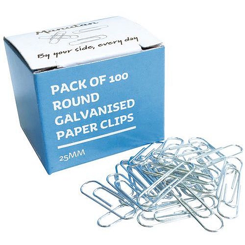 Kancelářské sponky Manutan Expert, délka 25 mm