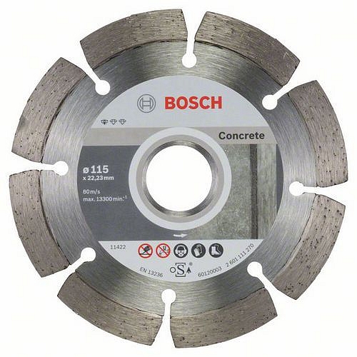 Bosch - Diamantový řezný kotouč Standard for Concrete 115 x 22,23 x 1,6 x 10 mm, 10ks