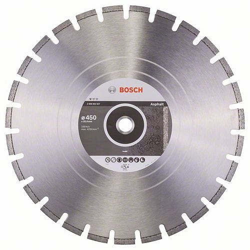 Bosch - Diamantový řezný kotouč Standard for Asphalt 450 x 25,40 x 3,2 x 10 mm
