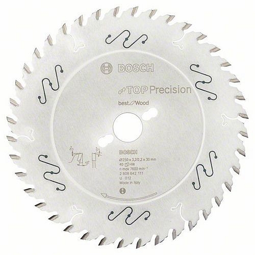 Bosch - Pilový kotouč do okružních pil Top Precision Best for Wood 250 x 30 x 3,2 mm, 40