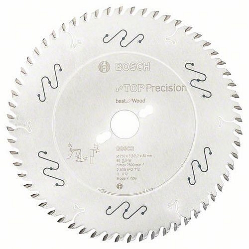 Bosch - Pilový kotouč do okružních pil Top Precision Best for Wood 250 x 30 x 3,2 mm, 60