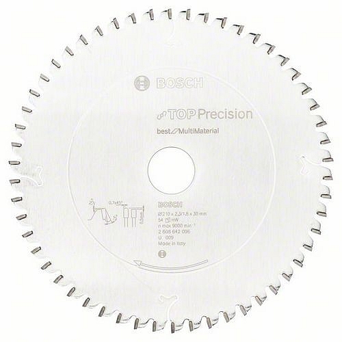 Bosch - Pilový kotouč do okružních pil Top Precision Best for Multi Material 210 x 30 x 2,3 mm, 54