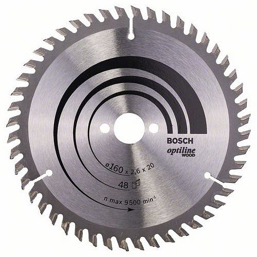 Bosch - Pilový kotouč Optiline Wood 160 x 20/16 x 2,6 mm, 48