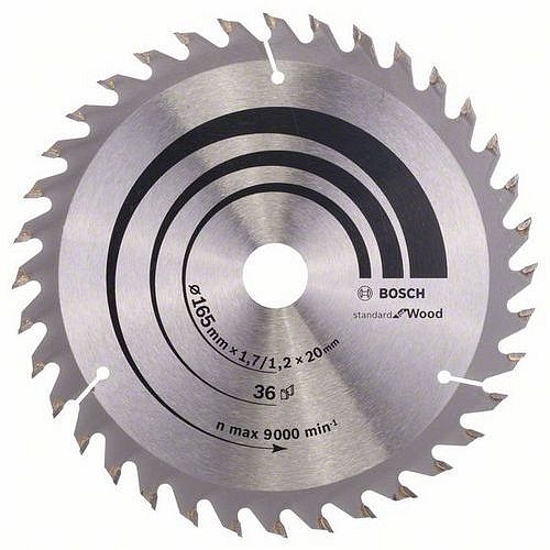 Bosch - Pilový kotouč Optiline Wood 165 x 20/16 x 1,7 mm, 36