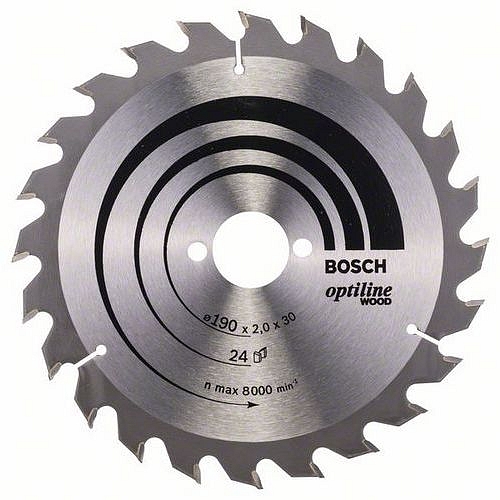 Bosch - Pilový kotouč Optiline Wood 190 x 30 x 2,0 mm, 24