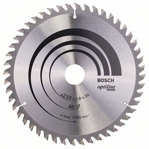 Bosch - Pilový kotouč Optiline Wood 210 x 30 x 2,8 mm, 48