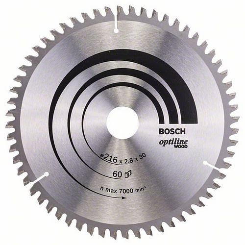Bosch - Pilový kotouč Optiline Wood 216 x 30 x 2,8 mm, 60