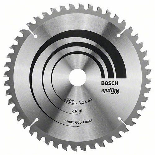 Bosch - Pilový kotouč Optiline Wood 260 x 30 x 3,2 mm, 48